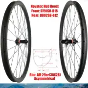 29er 35X28mm MTB AM Bicycle Carbon Wheelset Tubeless Clincher Novatec Hub Boost