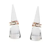 2Pcs Cone Shape Acrylic Jewelry Ring Display Holder Finger Ring Stand Single