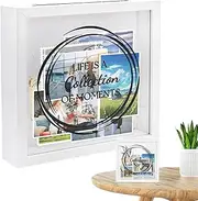 Memorial Box, Memorial Box Frame | Elegant Memorial Photo Frame and Archive Box,Shadow Photo Box for Souvenirs, Exquisite Display Frame for Home and
