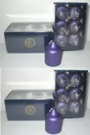 PARTYLITE METALLIC PURPLE VOTIVE 12 PC COLONIAL CANDLE OF CAPE COD VOTIVE 2 BOX