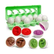 Dinosaur Toys Matching Eggs Easter Eggs Dinosaur Toys Easter Eggs Color Shape Recognition Puzzle for Easter Skills Educational Learning