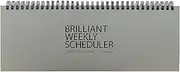 PAPERIAN Brilliant Weekly Scheduler - Wirebound Undated Weekly Planner Pad Scheduler (Gray)