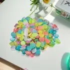 100Pcs Reusable Glow In The Dark Pebbles for Outdoor Landscaping (Colorful) AU