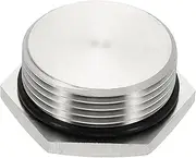 uxcell NPT Pipe Plug Fitting, 304 Stainless Steel NPT1-1/4 Male Outer Hex Thread for Plumbing Fixed with Sealing Rubber Ring