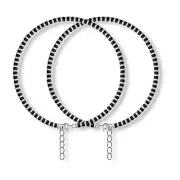 925 Sterling Silver Small Crystal Beads Anklet Payal For Women Pack 1 Of Pair