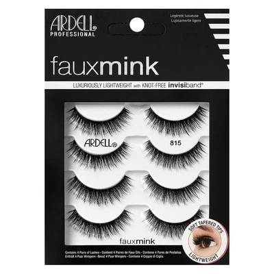 Ardell Faux Mink Lashes 815, Ultra-Soft, Natural Look False Eyelashes, Reusable
