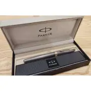 Bright Silver Grid/Gold Clip Parker Sonnet Series Fine (F) Nib Fountain Pen