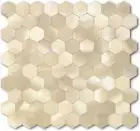 Hexagon Self Adhesive for Kitchen,Adhesive Backsplash Peel and Stick Metal