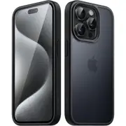 Matte Case for iPhone 15 Pro 6.1-Inch, Shockproof Military Grade Drop Protection, Frosted Translucent Back Phone Cover, Anti-Fingerprint