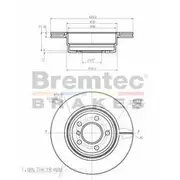 Bremtec Euro-Line GeoZinc Coated Brake Rotor - BDR21860EL