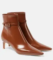 [Gianvito Rossi] Gianvito Rossi Patent leather ankle boots AU 8 brown