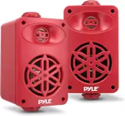 Indoor Outdoor Speakers Pair - 200 Watt Dual Waterproof 3.5” 2-Way Full Range Sp