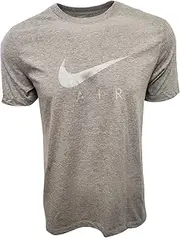 Nike Men's Air Swoosh T-Shirt (X-Large, Grey/Silver)