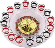 Roulette Sets White Precision Bearings Roulette Roulette Wheel Set with 16 Wine Glasses Leisure Table Games for Home Night Party Game Party Games