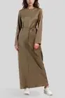 New With Tags $189 DISSH Bloom Moss Satin Long Sleeves Maxi Dress Size 8 #36146