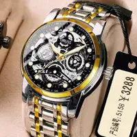 在飛比找蝦皮購物優惠-男士手錶防水夜光商務運動原裝 ORUSS 空心豪華不銹鋼手錶