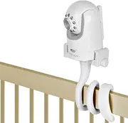 iTODOS Baby Monitor Mount Camera Shelf Compatible with Infant Optics DXR 8 & DXR-8 Pro and Most Other Universal Baby Camera Holder,Attaches to Crib Cot Shelves or Furniture (White)