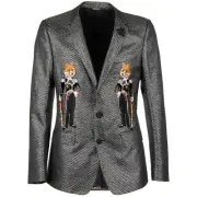 Dolce & Gabbana Crystal Bee fuchs Tuxedo Blazer Jacket Martini 44 XS