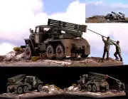 WW2 1/72 TANK RUSSIA BM-21 TANK 1:72 2PCS Soldiers toy TotalWar