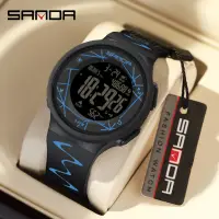在飛比找蝦皮購物優惠-Sanda 2142 男士超薄 LED 數字運動手錶