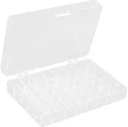 DIYEAH Clear Acrylic Organizer Box Compartment Storage Container with Lid for Craft Supplies Jewelry Beads Fishing Painting Tools Small Accessories Transparent Display Case