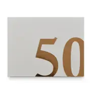 50th Guest Book Rose Gold Text Novelty Birthday Signing Decor Notepad 27x19cm