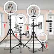 6/10/12/14/18/22 Inches LED Dimmable Ring Light with Tripod Stand Selfie