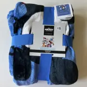 Primark Mickey Mouse Blanket Blue Disney Classic Fleece Friends New Throw Plush