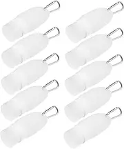 LOORGVEL 10Pcs Portable Travel Bottles with Hook Buckles Refillable Emulsion Containers for Cosmetics Shampoo and Perfume and Convenient for Hiking Camping
