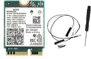 WiFi 7 BE200 BE200NGW WiFi Card+2PCS Antenna BT 5.4 802.11AX -Band M.2 NGFF Wireless Network Adapter for Win10/11