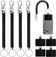 4 Sets Cell Phone Lanyard Tether with Patch Phone Tether for anti Drop Protectio