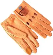 [Generic] Men Breathable Real Deerskin Driving Leather Gloves Touchscreen Unlined Deerskin Gloves