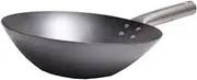 Advance Door Hanako+a Hammered Nitrided Deep Frying Pan 11.8 inches (30 cm), Black, Silver