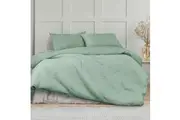 Molly Palm Green Quilted Quilt Cover Set by Ardor