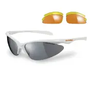 Sunwise Thirst White Sunglasses for Smaller Faces with 3 Interchangeable Lenses