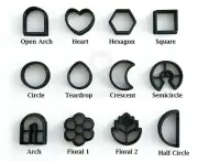Stud clay cutter pack of 12 | Polymer Clay Cutter set | Unique clay cutter |