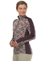 Kerrits Breeze Ice Fil Long Sleeve Shirt Print - Terracotta Springtime