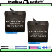 2x For Gopro Hero 5/6/7/8 Battery for Gopro 8 Black Sports Action Camera Battery