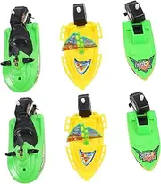 HOMOBABE 6pcs Plastic Sailboat Toys Bath Toys for Toddlers Water Play Boats Speedboats Motorboats Fun Bath Decorations for Boys and Girls