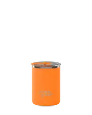 frank green Ceramic Coffee Cup with Hinged Lid - 12oz 355ml - Neon Orange