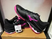 Mizuno Women's Wave Exceed Light 2 AC Tennis Shoes in Black/Pink