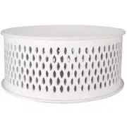 Pansy Wooden Round 80cm Coffee Table - White