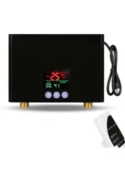 3000W 110V Tankless Mini Hot Water Heater w/ Remote, Thermostatic Heating System