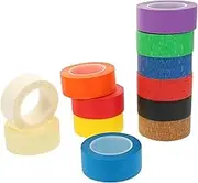 KALLORY 12Rolls Colorful Craft Paper Masking Tape Self Adhesive Removable Easy to Tear for Projects Home Decor and Party Decorations