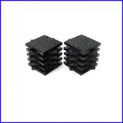 Modern 5" Black Building Baseplates with 60 Pins - Compatible with Major Brands