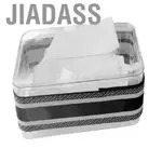 JIADASS 長方形透明紙巾盒支架可見餐巾架塑膠多功能寬開口辦公自助餐