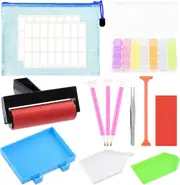 23Pcs DIY Diamond Painting Tool Kit, 5D Diamond Painting Tool, Diamond Art Tools and Accessories with Diamond Painting (B Kit)