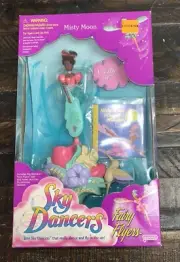 Vintage Misty Moon Pull String Flying Fairy with Wings & Base New