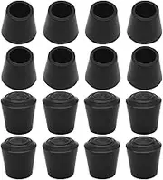 Kyuionty 16Pcs Rubber Chair Leg Tips Caps 15/32 Inch Furniture Table Chair Leg Caps