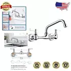 Durable Utility Sink Faucet with 8" Swivel Spout for Laundry and Restaurants